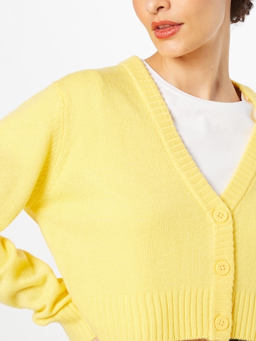 JDY Knit Cardigan 'LUCA' in Yellow