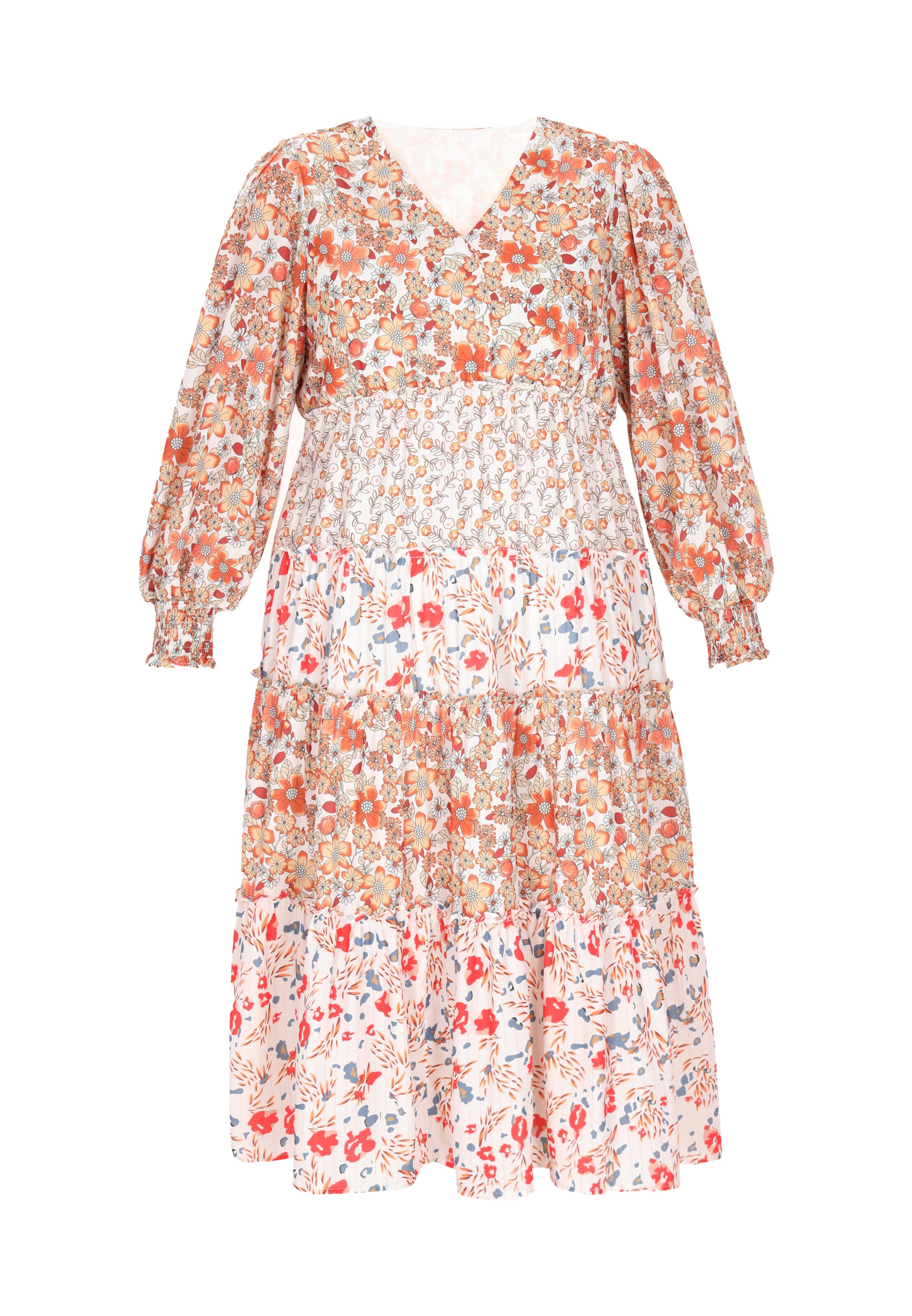 Usha Jurk in Gemengde kleuren: voorkant