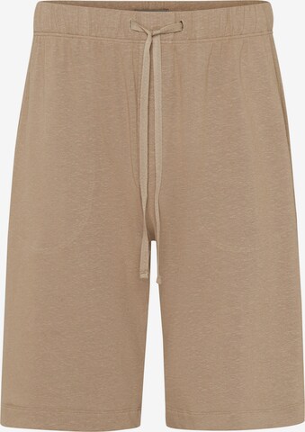 Hanro Pajama Pants ' Loungy Summer ' in Beige: front