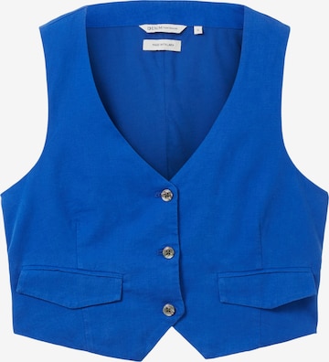 Gilet de costume TOM TAILOR DENIM en bleu : devant