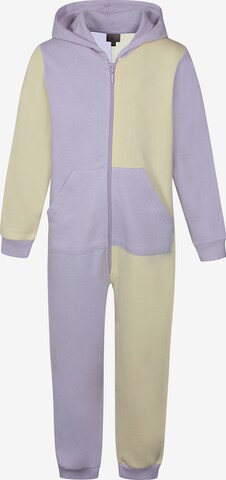 Kids Up Dungarees in Purple: front