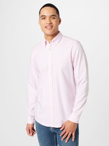 Coupe regular Chemise 'Rickert' BOSS en rose : devant