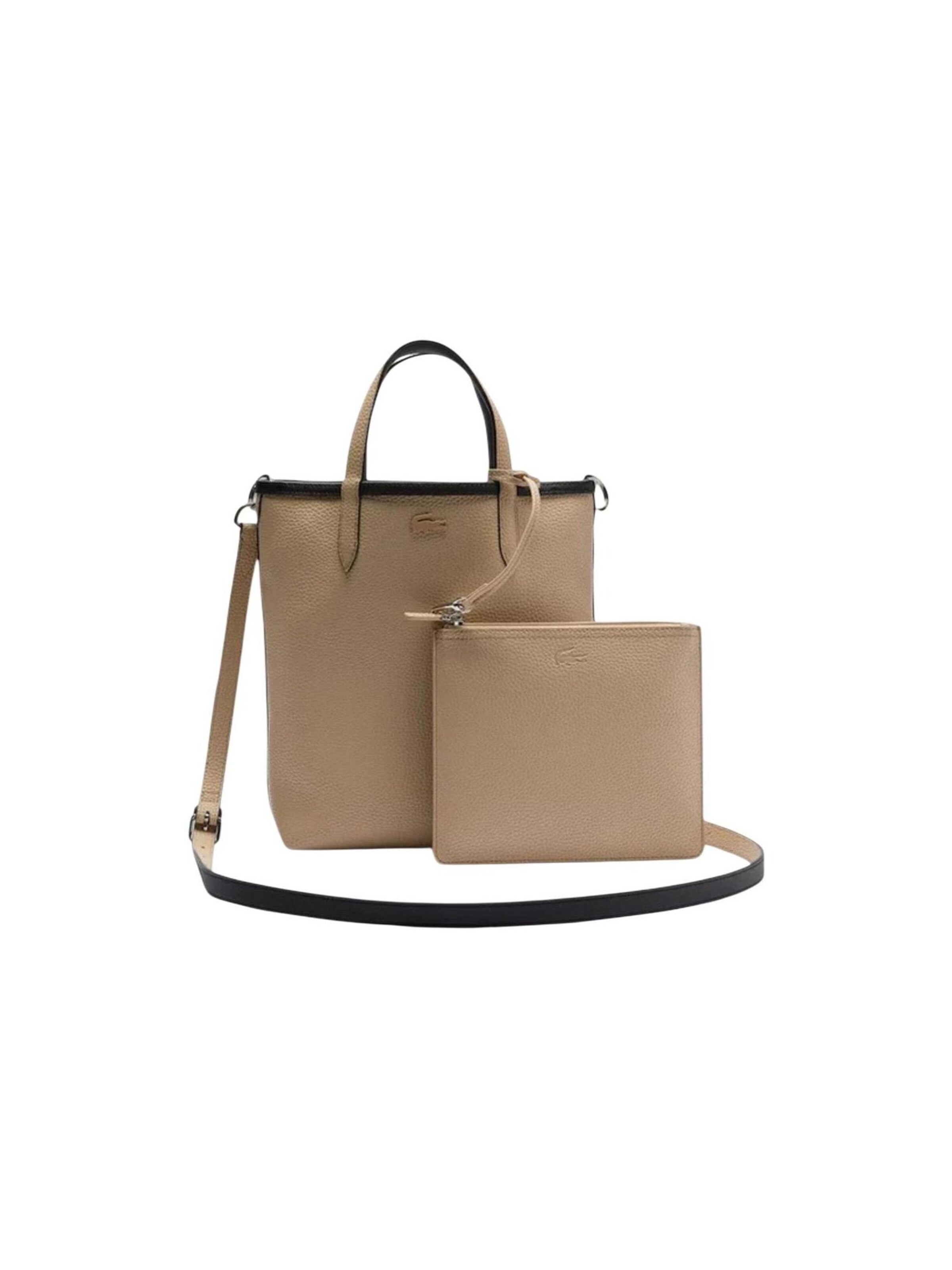 LACOSTE Schoudertas 'SHOPPING NF2991' in Zilver