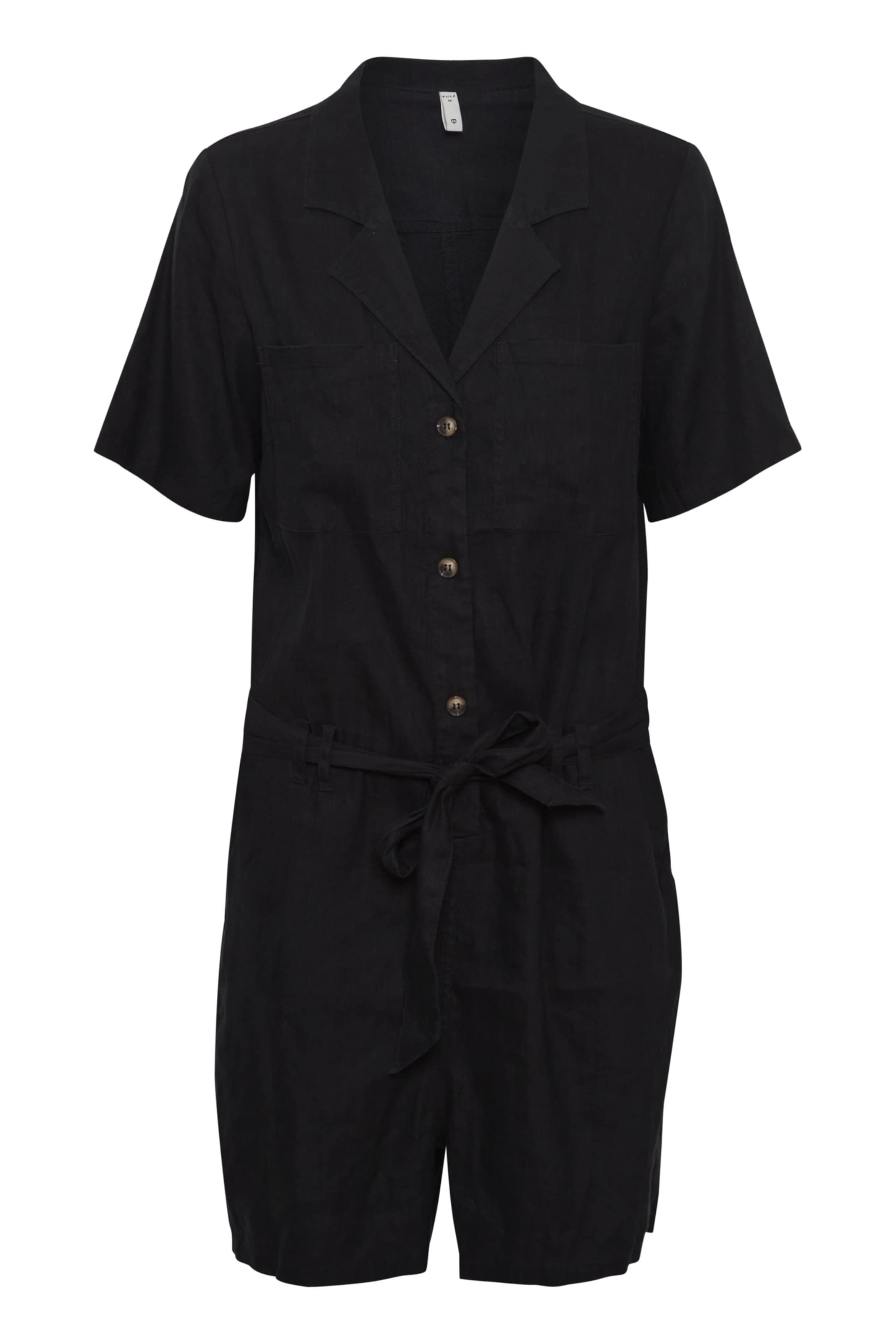 PULZ Jeans Jumpsuit 'Luca' in Zwart: voorkant