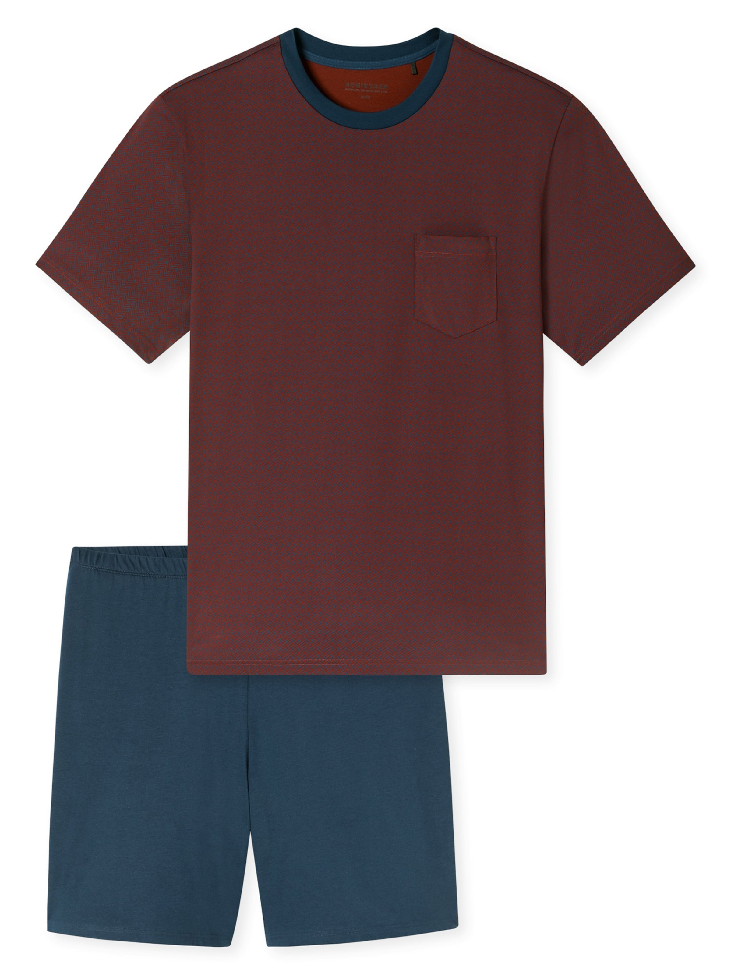 SCHIESSER Short Pajamas 'Comfort Essentials' in Red: front
