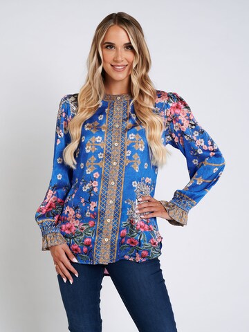 Schiffhauer Munich Blouse 'Paris' in Blauw: voorkant