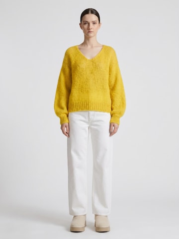 Pull-over oversize 'Milana Mohair' americandreams en jaune