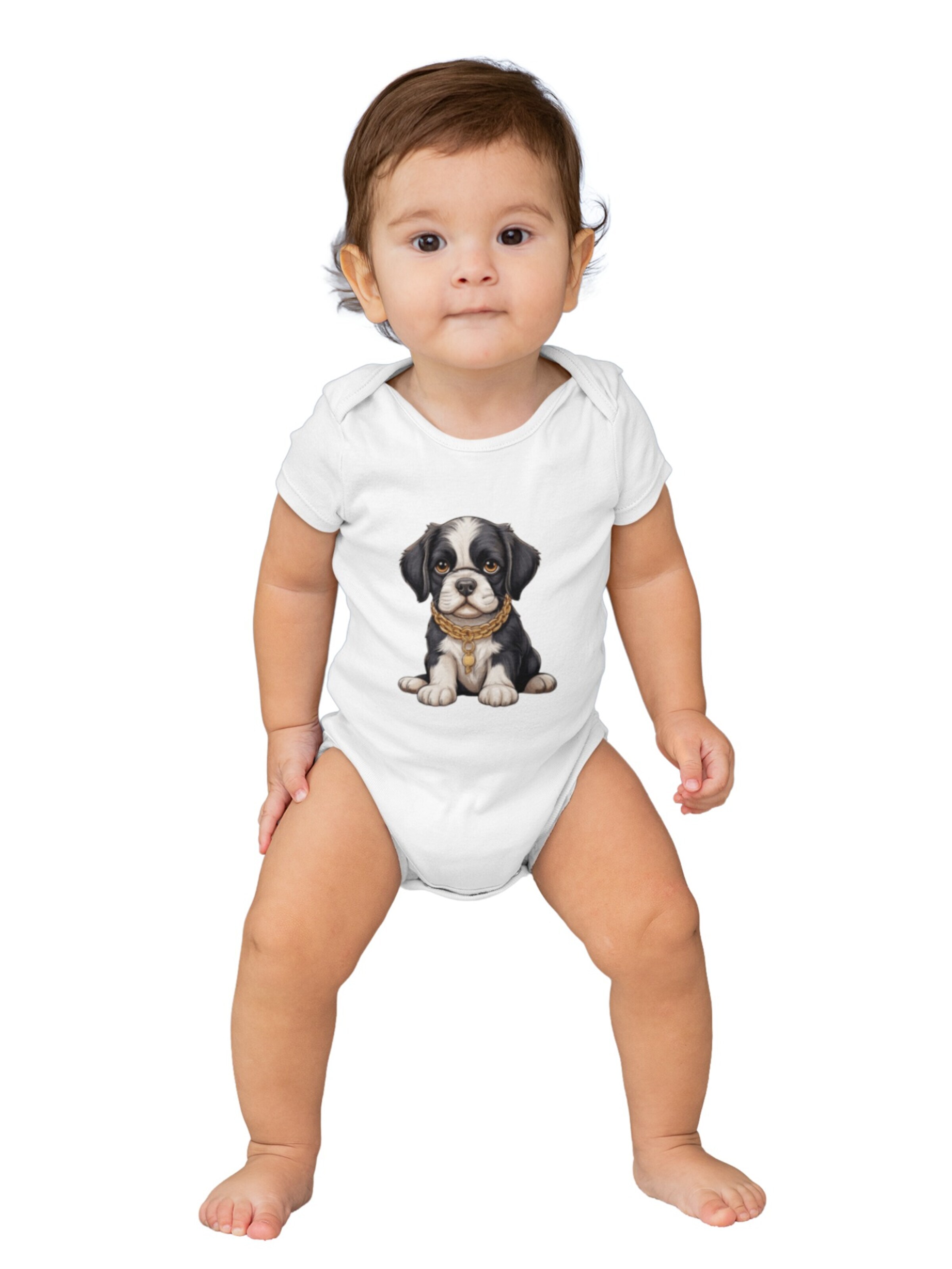 amorubi.com Dupačky/body 'little Dog' – bílá