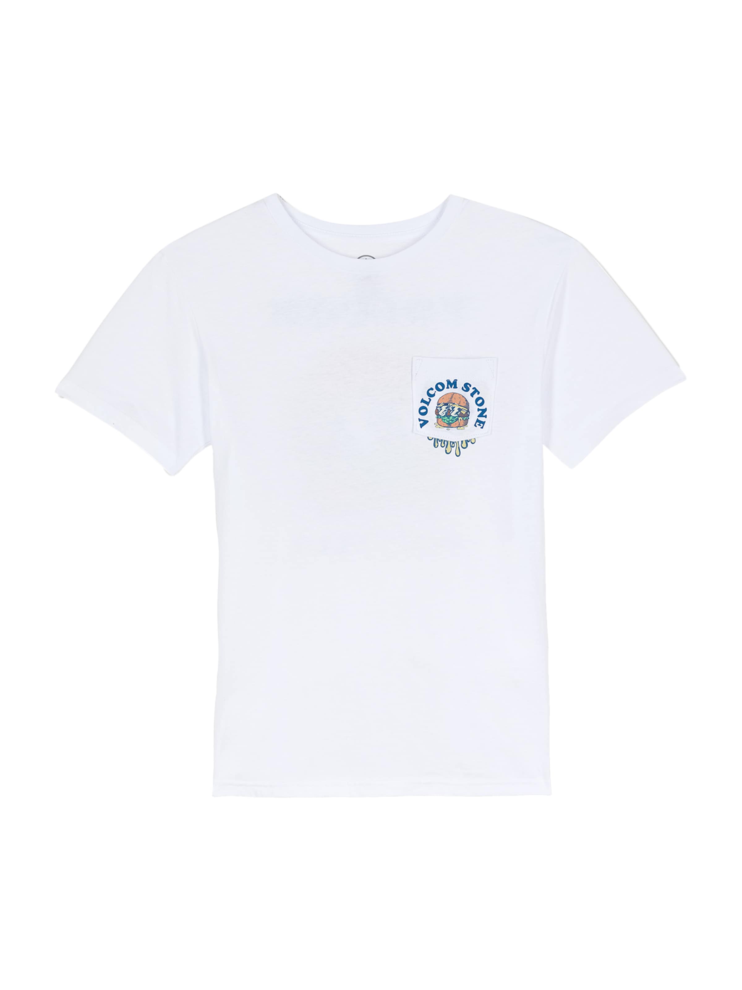 T-Shirt 'Burgstone Pocket' Volcom en blanc : devant