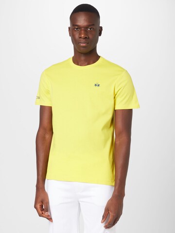 La Martina T-shirt i gul: framsida