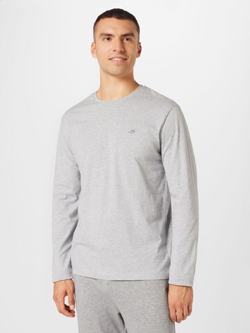 T-Shirt GANT en gris : devant