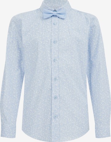 WE Fashion Regular fit Button up shirt in Blue: front