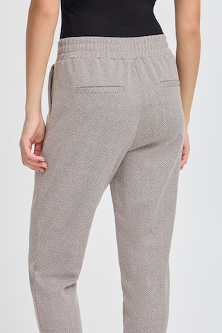 ICHI - Tapered Calças 'IHKATE' em cinzento