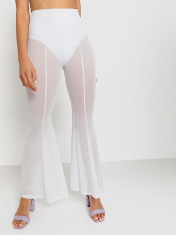 évasé Pantalon LSCN by LASCANA en blanc : devant