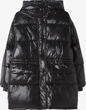 Bershka Winter jacket in Black: front