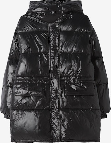 Veste d’hiver Bershka en noir : devant