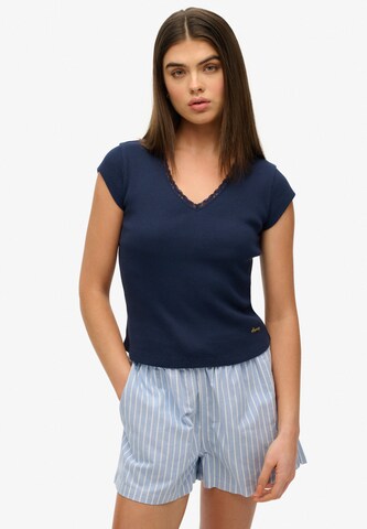 T-shirt 'Essential' Superdry en bleu : devant