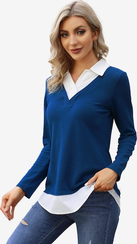 Yesfashion Blouse in Blue: front