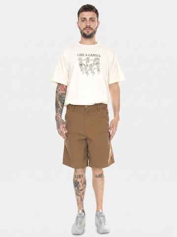 Baggy Pantaloni 'Double Knee Short Hamilton Brown /rinsed' di Carhartt WIP in marrone: frontale