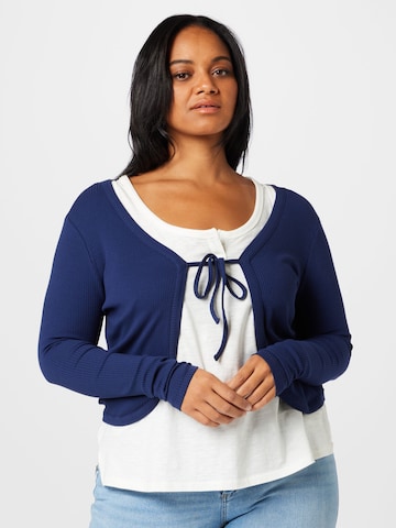 ONLY Carmakoma Bolero 'Mille' in Blau: Vorderseite