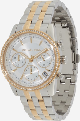 MICHAEL Michael Kors Analoginen kello 'RITZ' värissä hopea: etupuoli