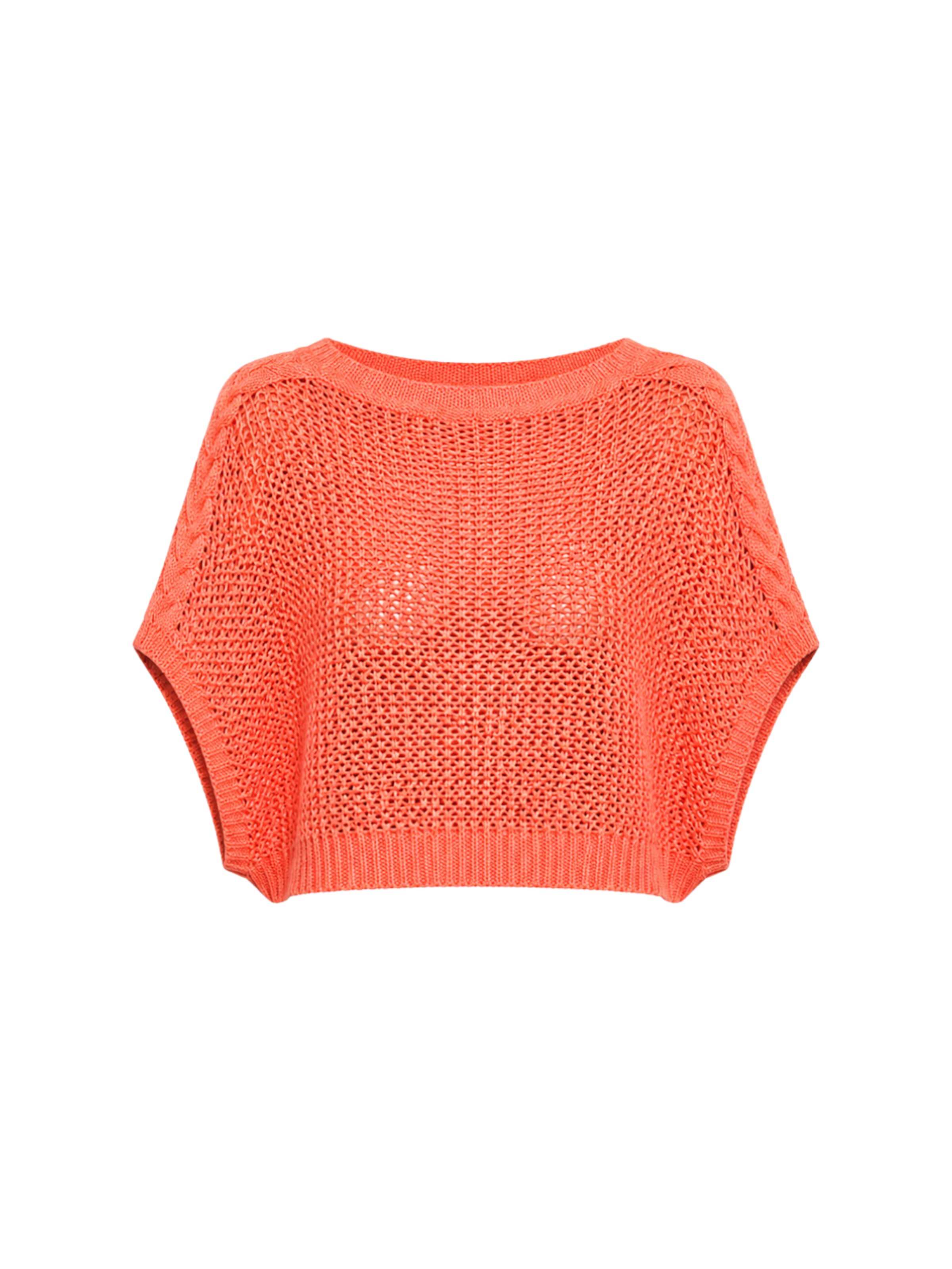 Süel knitwear Knitted top 'Birthday' in Orange: front