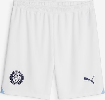 Regular Pantalon de sport 'Girona' PUMA en blanc : devant