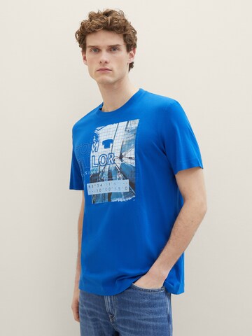 T-Shirt TOM TAILOR en bleu : devant