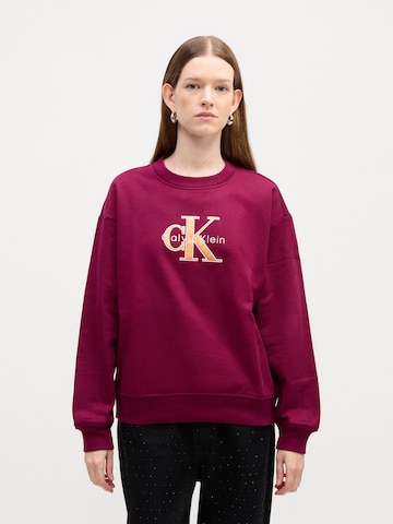 Calvin Klein Jeans Sweatshirt in Lila: Vorderseite