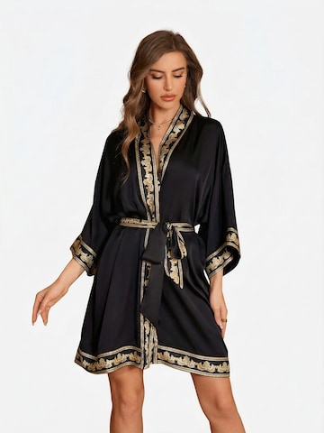 Vivi Idee Dressing Gown 'Kimono' in Black