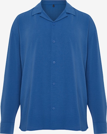 Trendyol Классический крой Рубашка в Синий: спереди