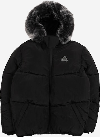 River Island Winter Jacket in Black: front