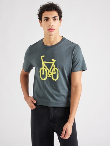 ARMEDANGELS T-Shirt 'JAAMES FUN BIKE' (GOTS) in Grau: predná strana