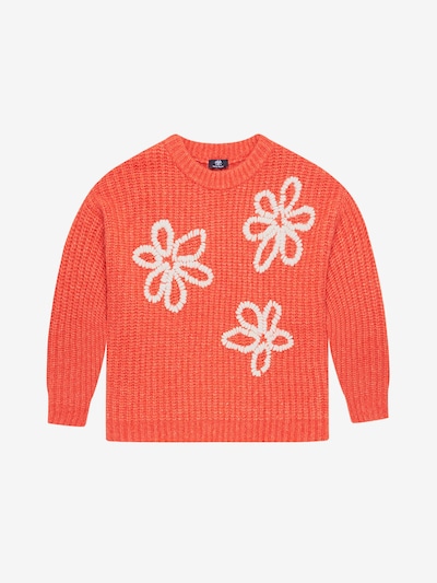 Le Temps Des Cerises Pullover 'Flower' in orangerot, Produktansicht