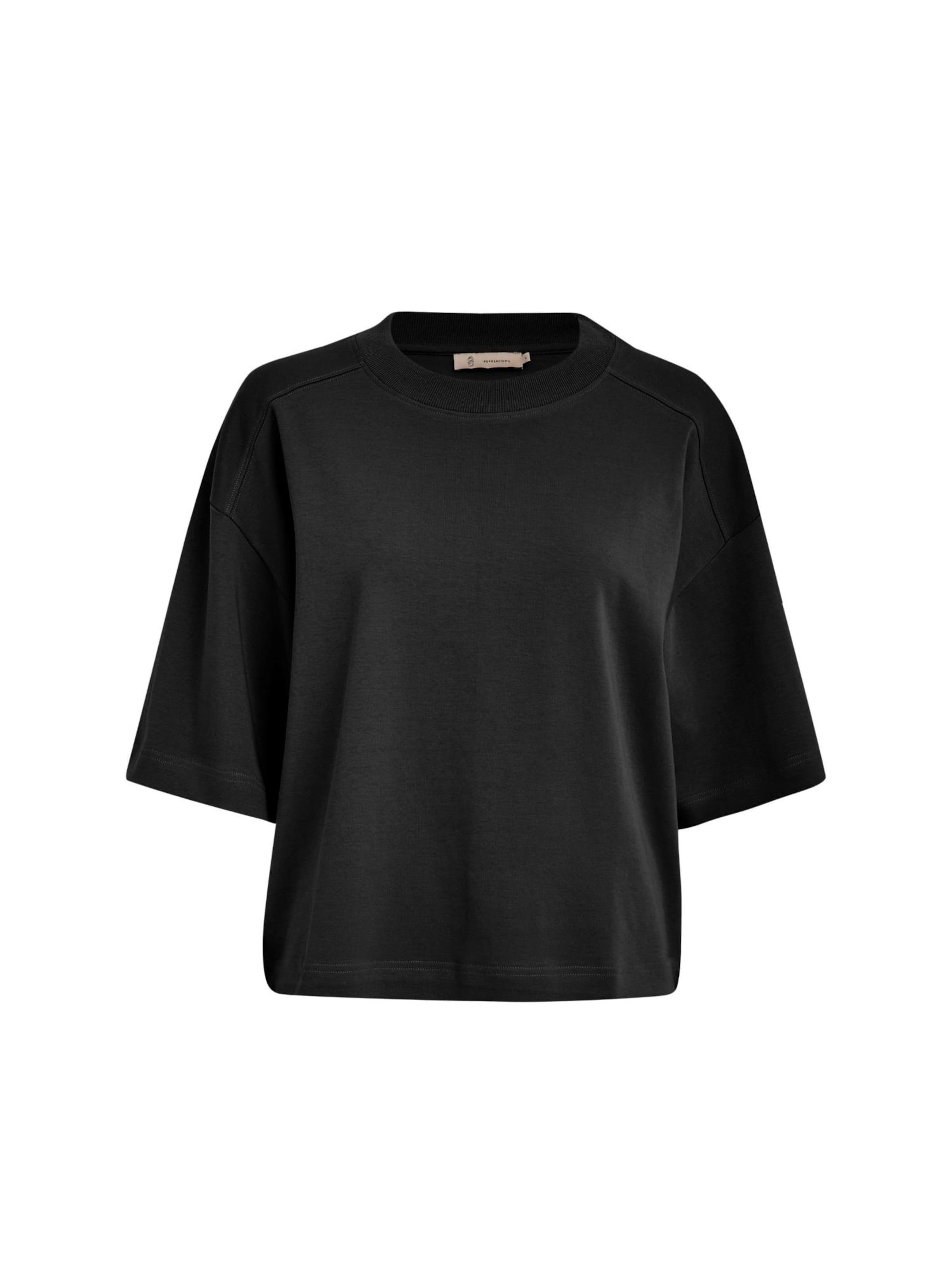 Peppercorn Koszulka 'Fiola' w kolorze czarny: przód