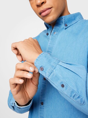 Kronstadt Regular fit Button Up Shirt 'Johan' in Blue