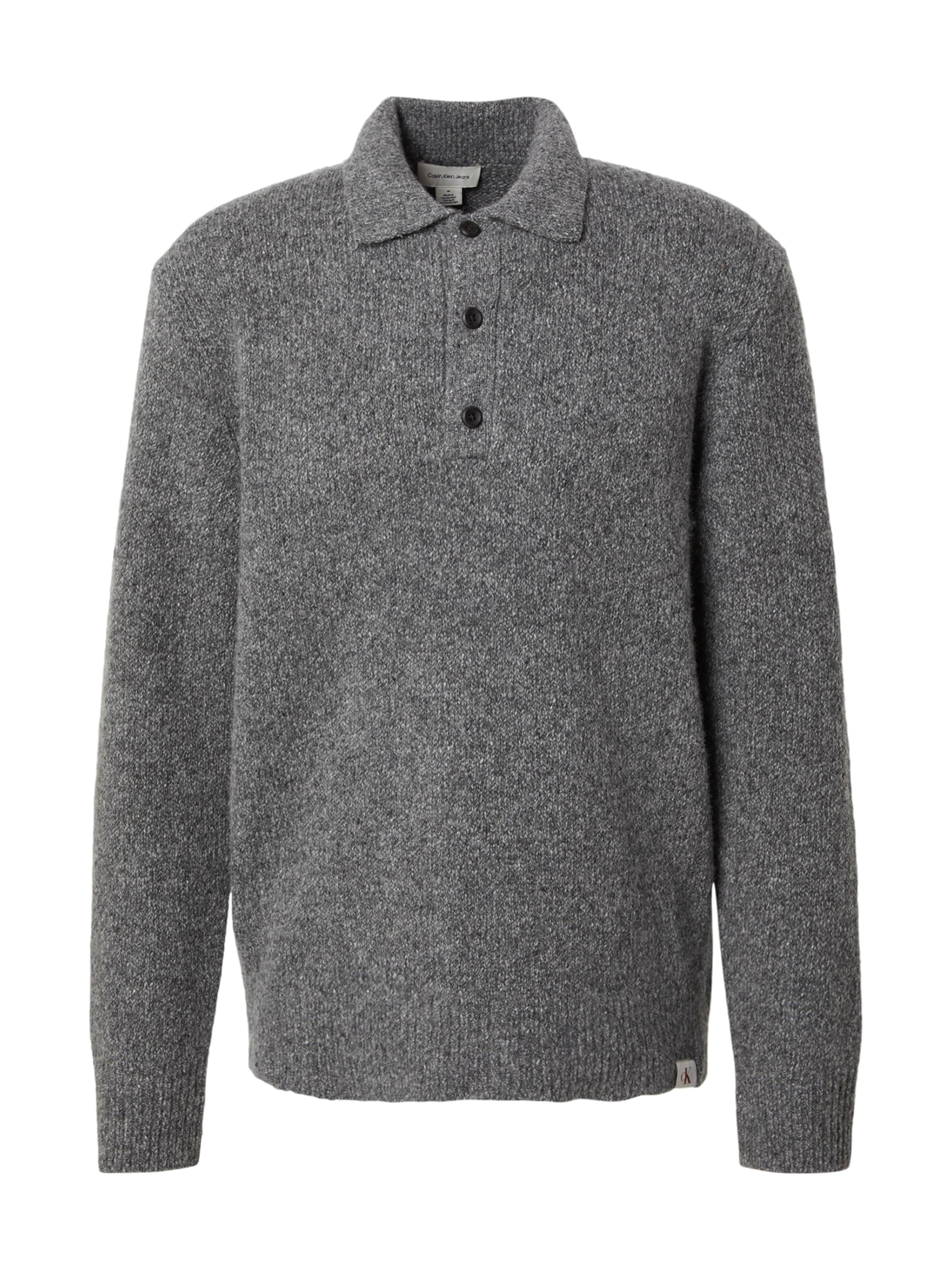 pilka Calvin Klein Jeans Megztinis: priekis