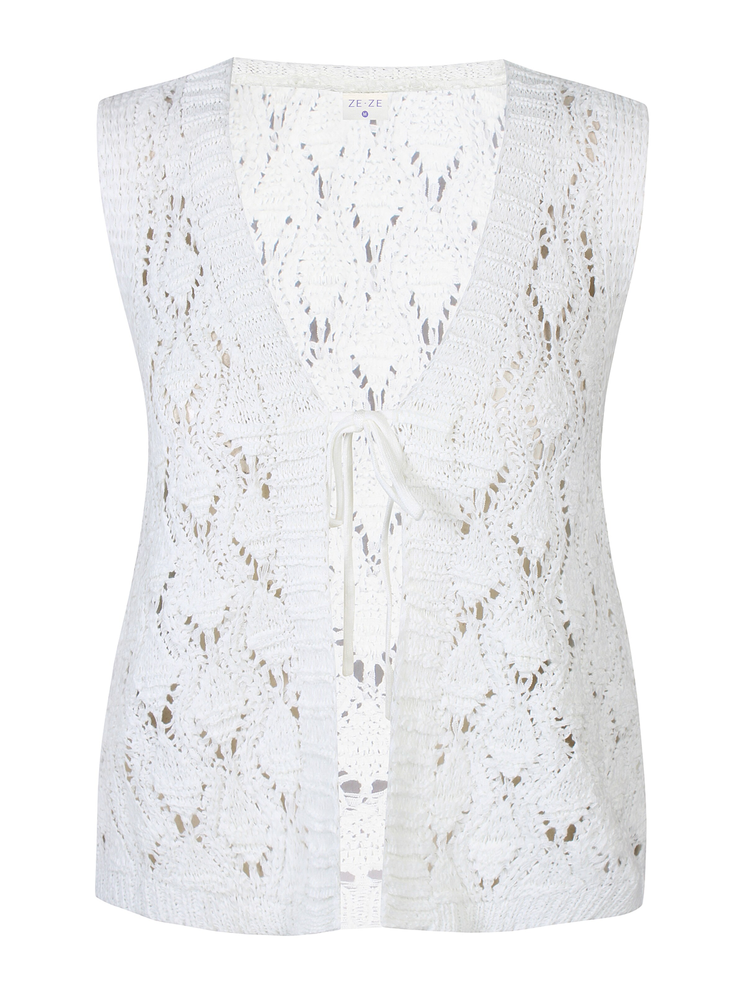 ze-ze Knitted vest 'Felina 151' in White: front