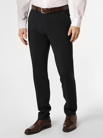 Finshley & Harding London Pleated Pants ' Hoxdon ' in Black: front