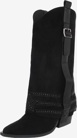 Ital-Design Cowboy Boots in Black: front