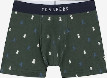 Scalpers Boxer shorts 'Just Funny' in Green: front