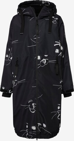 Manteau fonctionnel LAURASØN en noir : devant