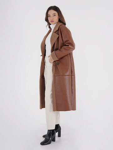FRESHLIONS Winter Coat 'Bosten' in Brown