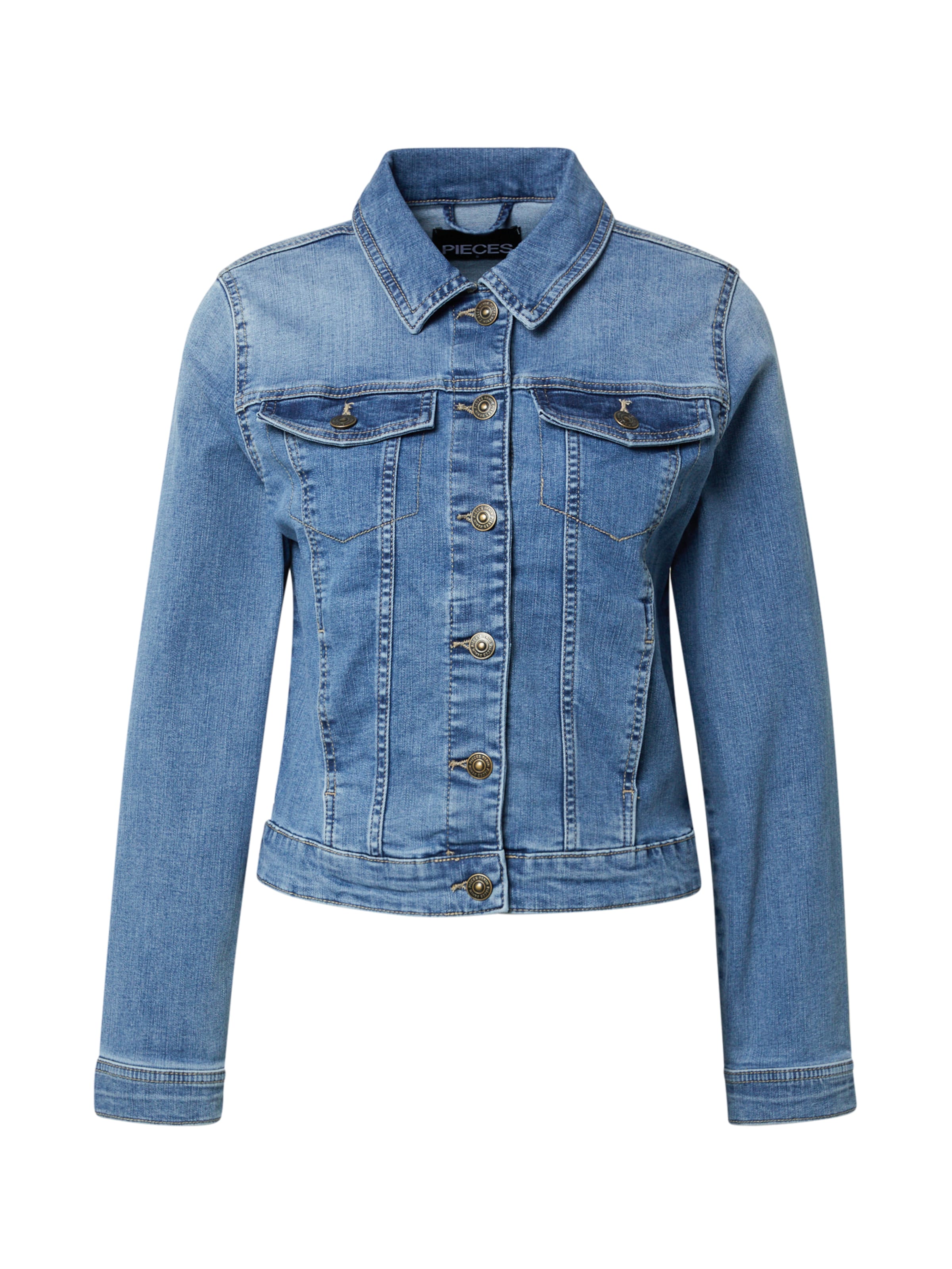 PIECES Between-Season Jacket 'Oia' in Blue denim, Item view