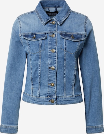 PIECES Prehodna jakna 'Oia' | modra barva: sprednja stran
