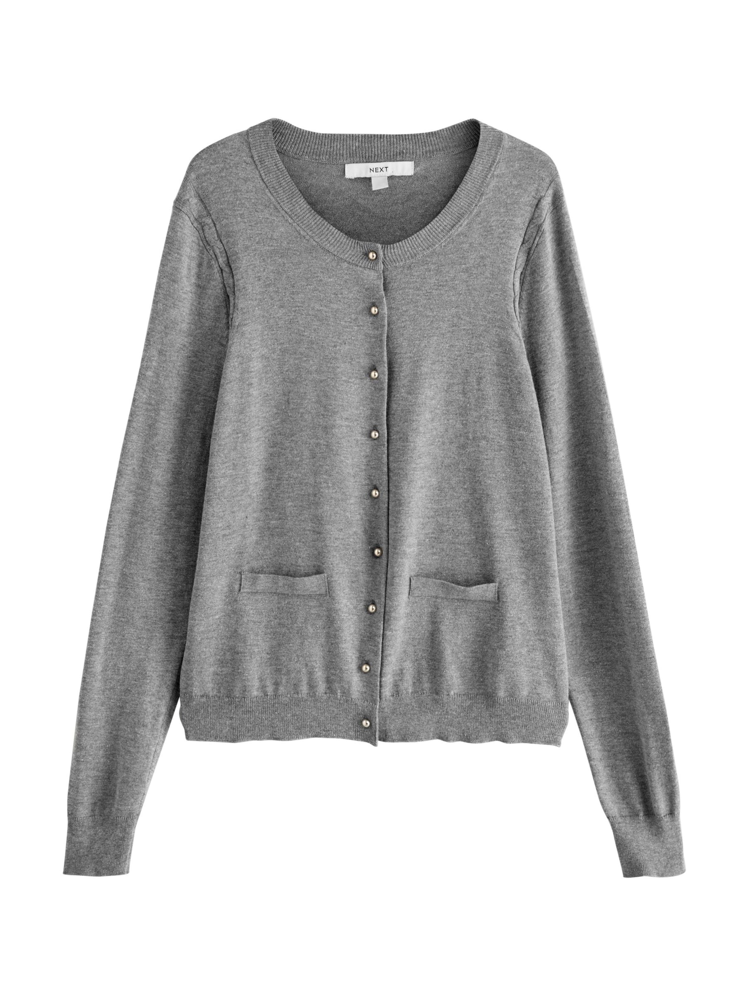 Next Strickjacke in S-M in grau, Produktansicht