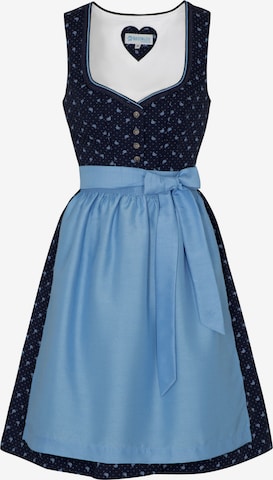 SPIETH & WENSKY Dirndl 'TG-Daiding' in Blauw: voorkant