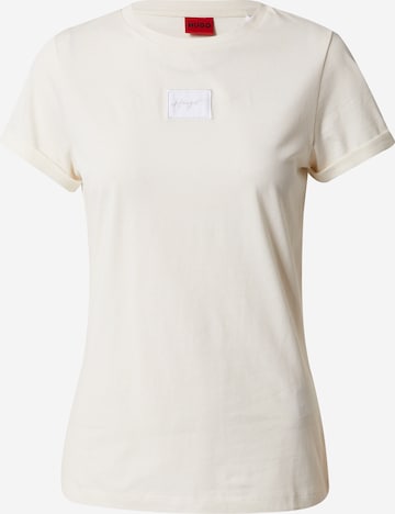 HUGO Red T-shirt 'Slim Tee' i vit: framsida