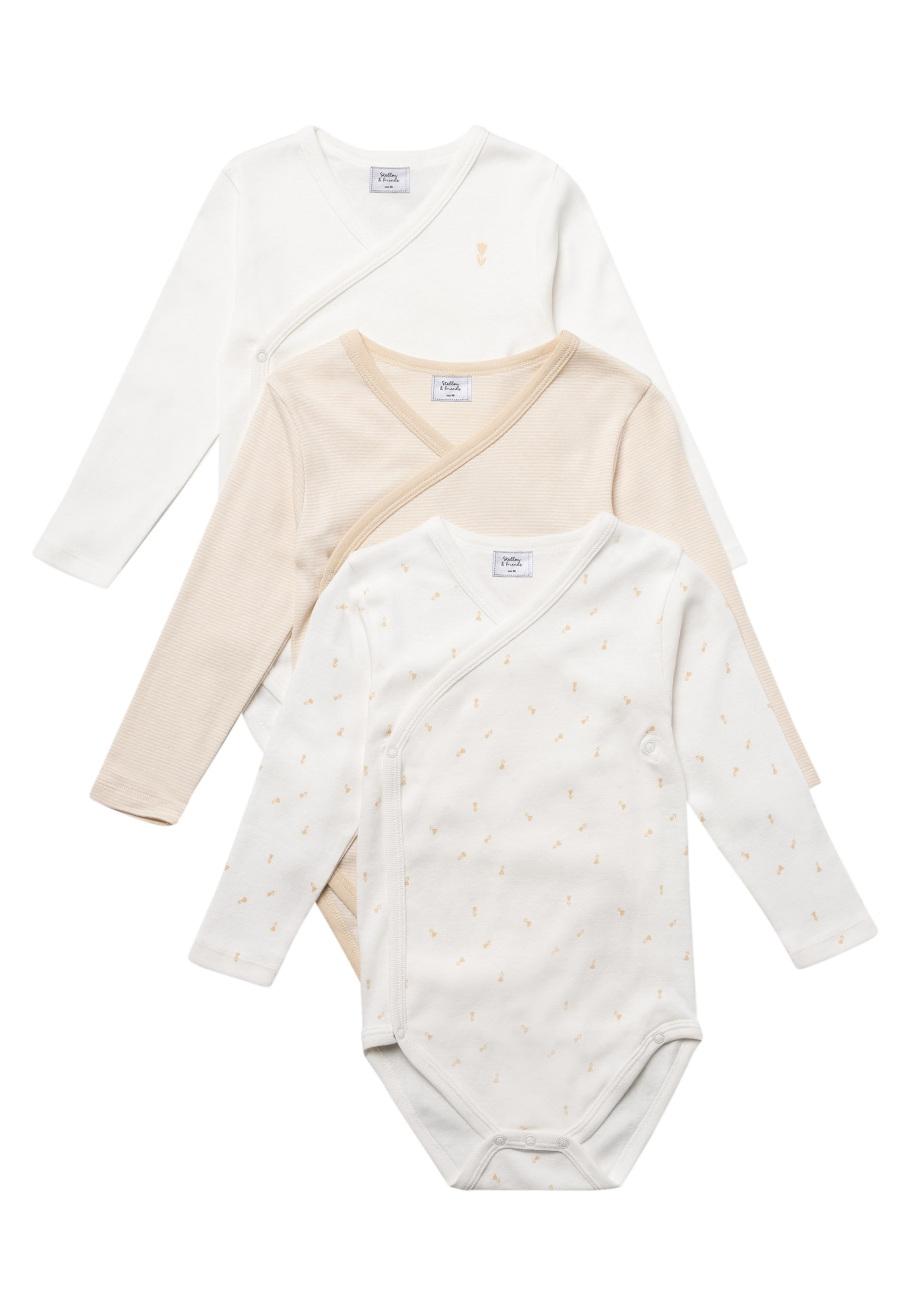 Barboteuse / body Stellou & Friends en beige : devant