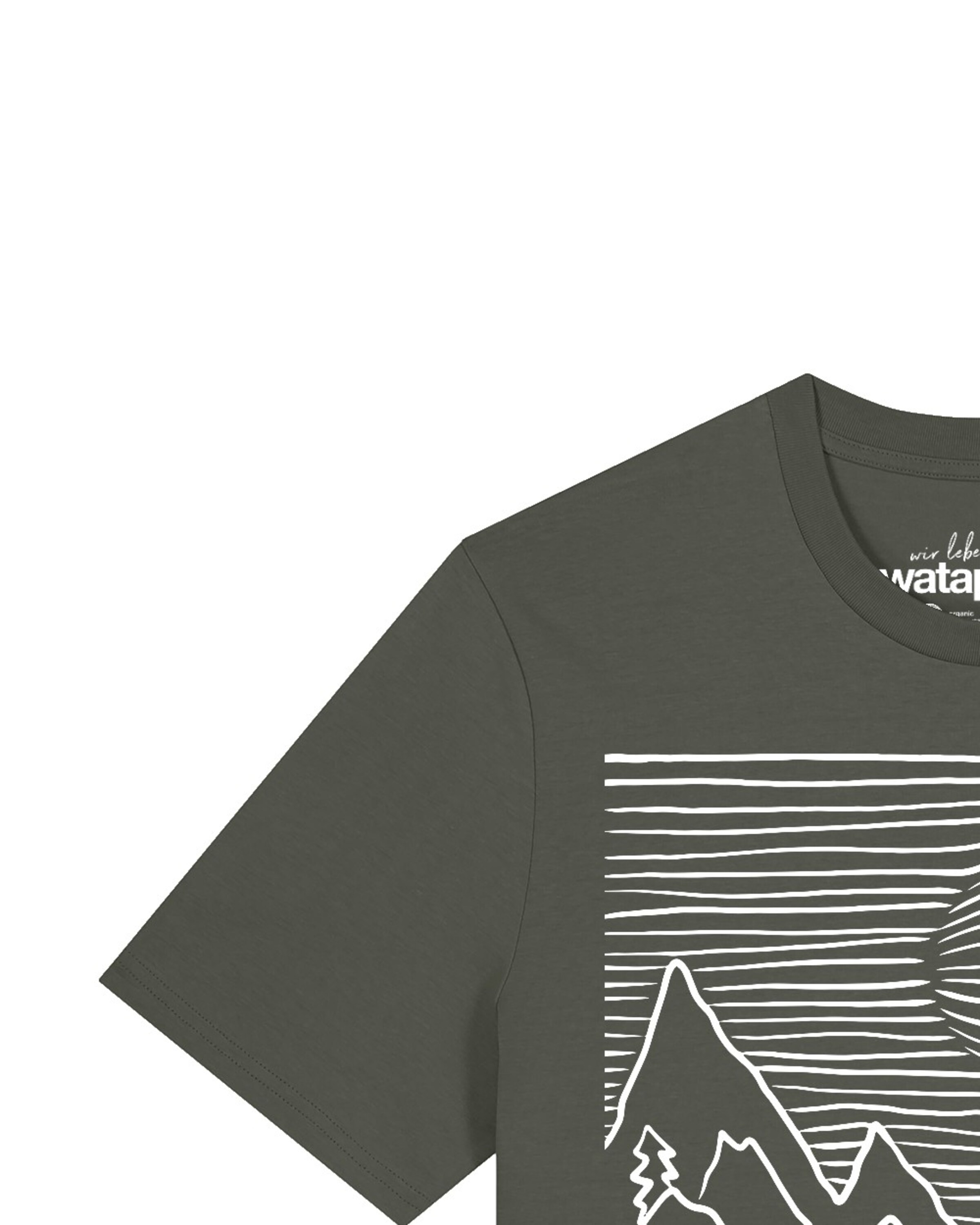 T-Shirt 'Mountains' Watapparel en vert